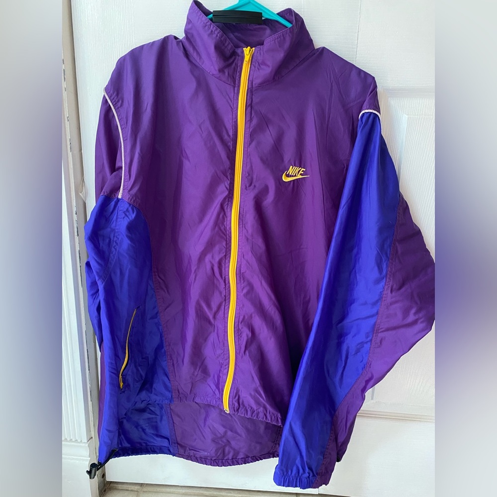 Vintage Retro Nike Echelon Windbreaker Jacket Purple/blue medium